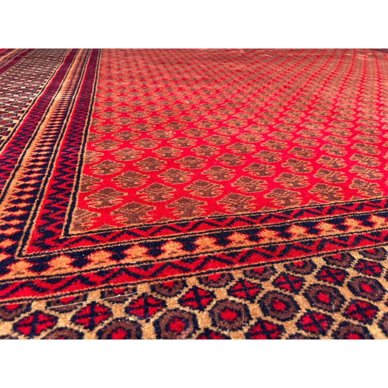 8x10 ft Hand Knotted Wool Rug – Red Lichi Design | Luxurious Handmade Carpet - Image 4
