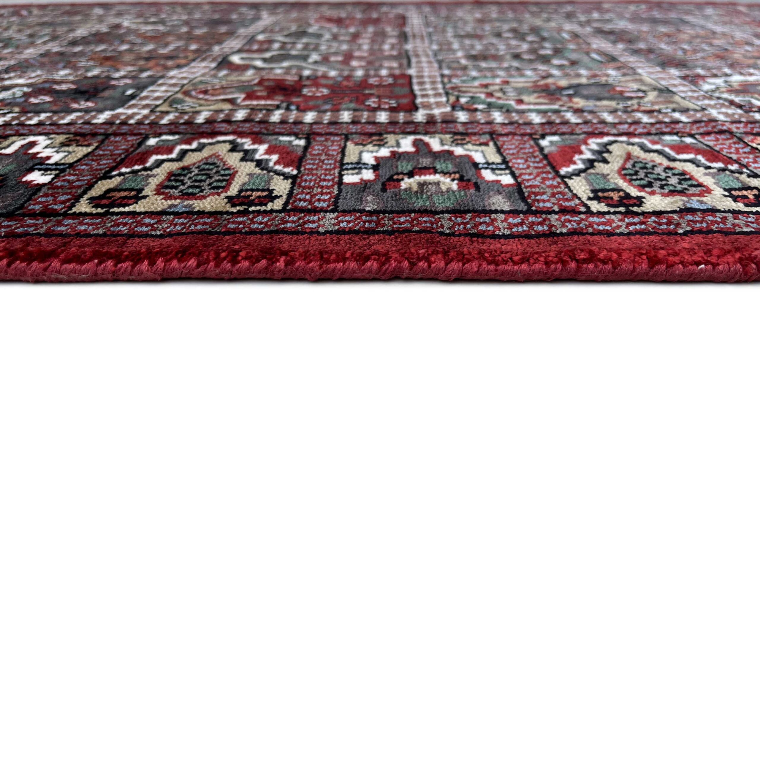 2.5x4 feet Hand Knotted Viscose Rug Hamadan Red - Image 6