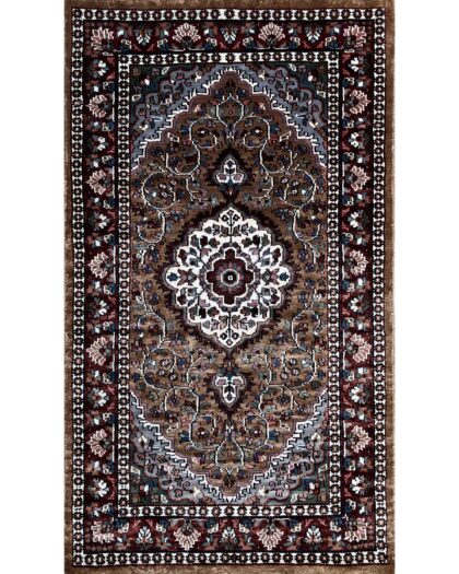 2.5x4 feet Hand Knotted Viscose Rug Indopersian Copper