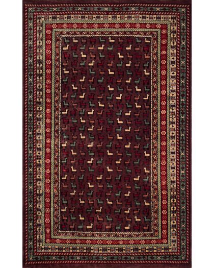 4x6 Handmade Hand Knotted Wool Rug Bakri Brown