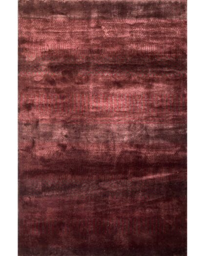 4x6 Handmade Hand Knotted Viscose Rug Grass Maroon