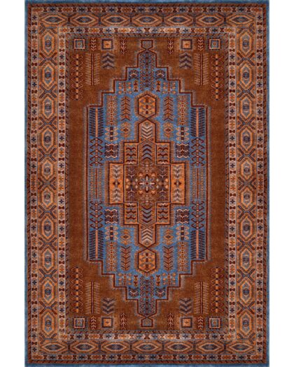 4x6 Handmade Hand Knotted Wool Rug Teer Blue