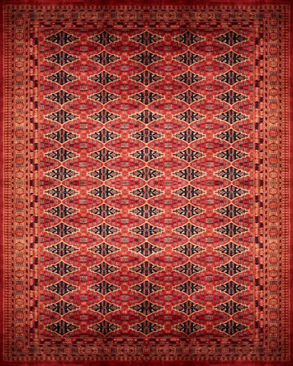 8x10 Handmade Hand Knotted Wool Rug Bukhara Maroon