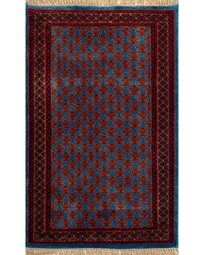 2.5x4 ft Hand Knotted Woolen Rug Blue lichi