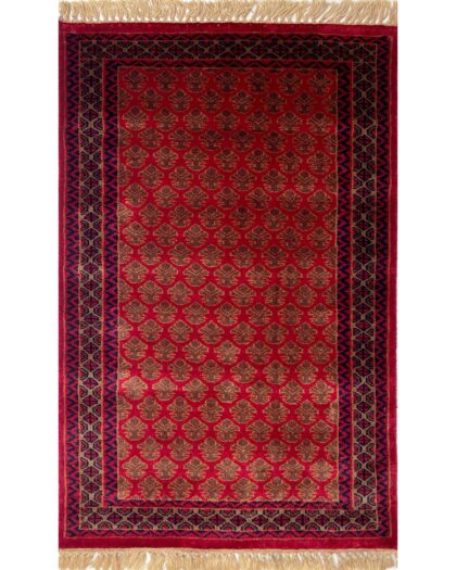 2.5x4 ft Hand Knotted Woolen Rug Red lichi
