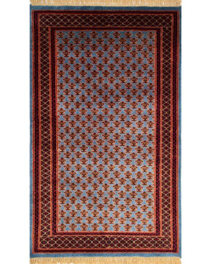 3x5 ft Hand Knotted Woolen Rug Lichi Blue