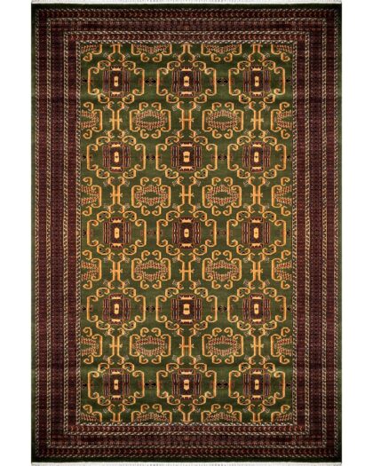 6x9 ft Hand Knotted Woolen Rug Palace Green