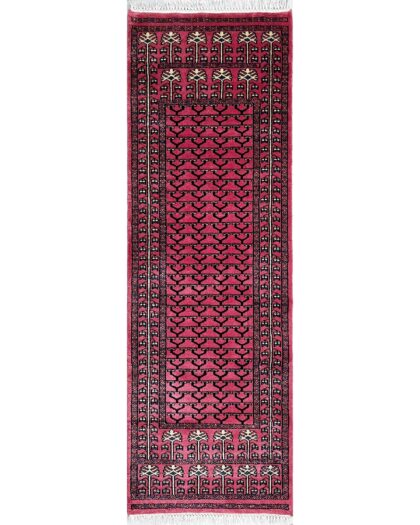 Handmade Hand Knotted Wool Runner Rug 2x6 feet Peach Traditional Parda