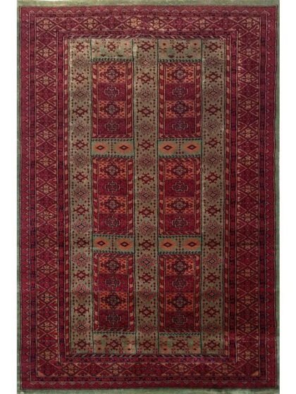 4×6 Feet Green Hand Knotted Dubba Rug