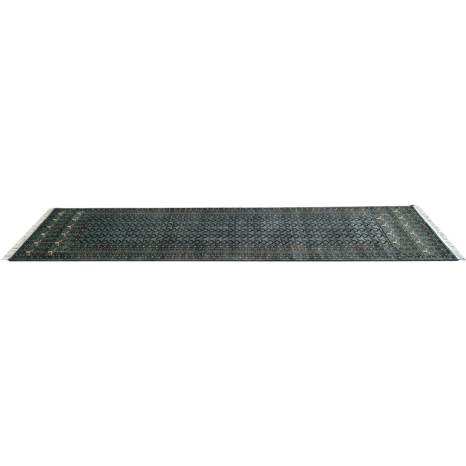 2.5x10 Feet Hand Knotted Wool Rug Runner Gray - Image 3