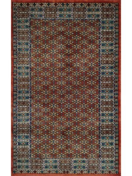 2.5x4 Feet Handmade Wool Rug Tribal (Copper)