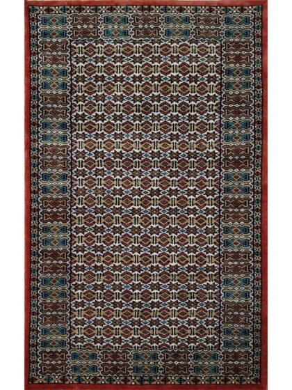 2.5x4 Feet Hand Knotted Wool Rug Copper