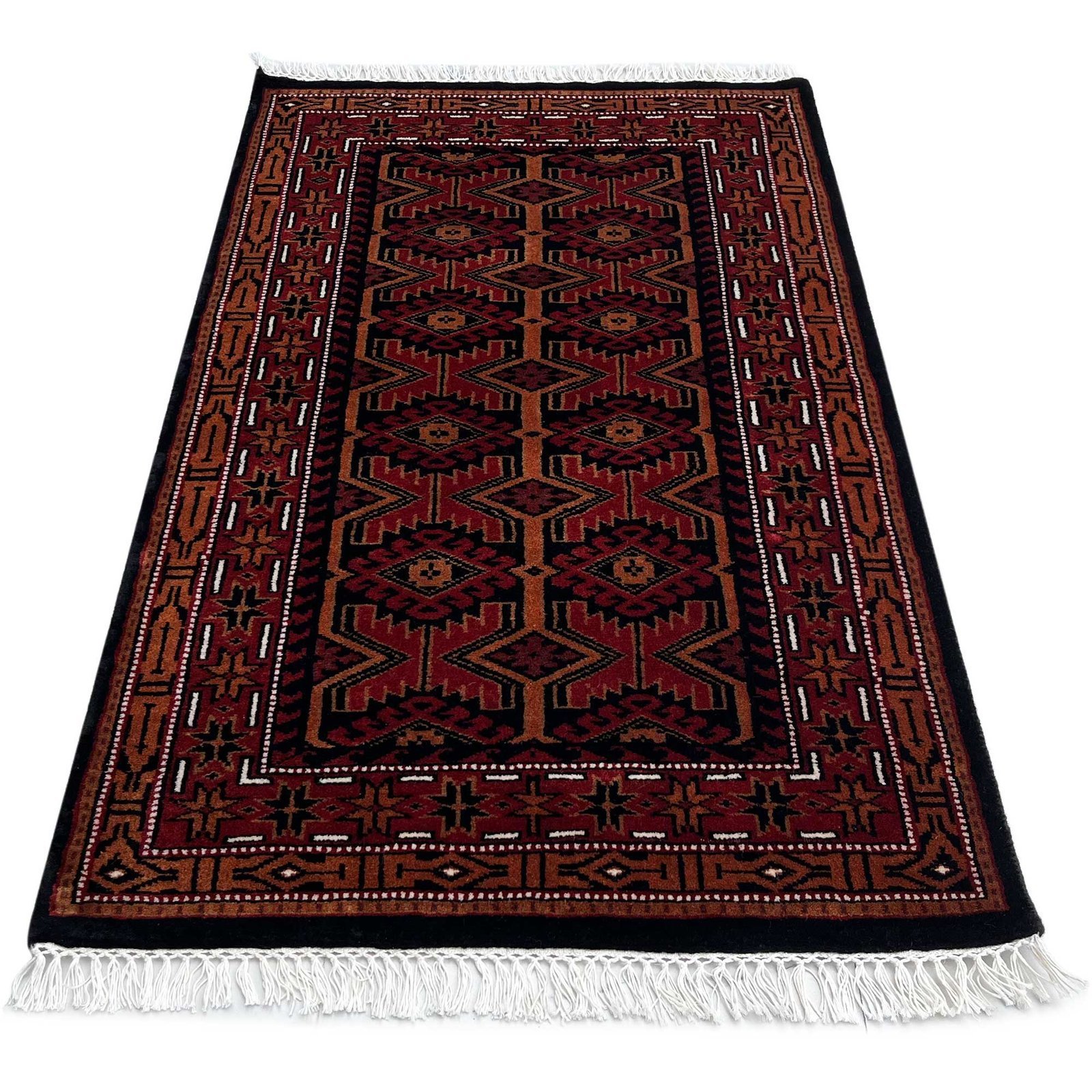2.5x4 ft Hand Knotted Woolen Rug Kangura Black - Image 2
