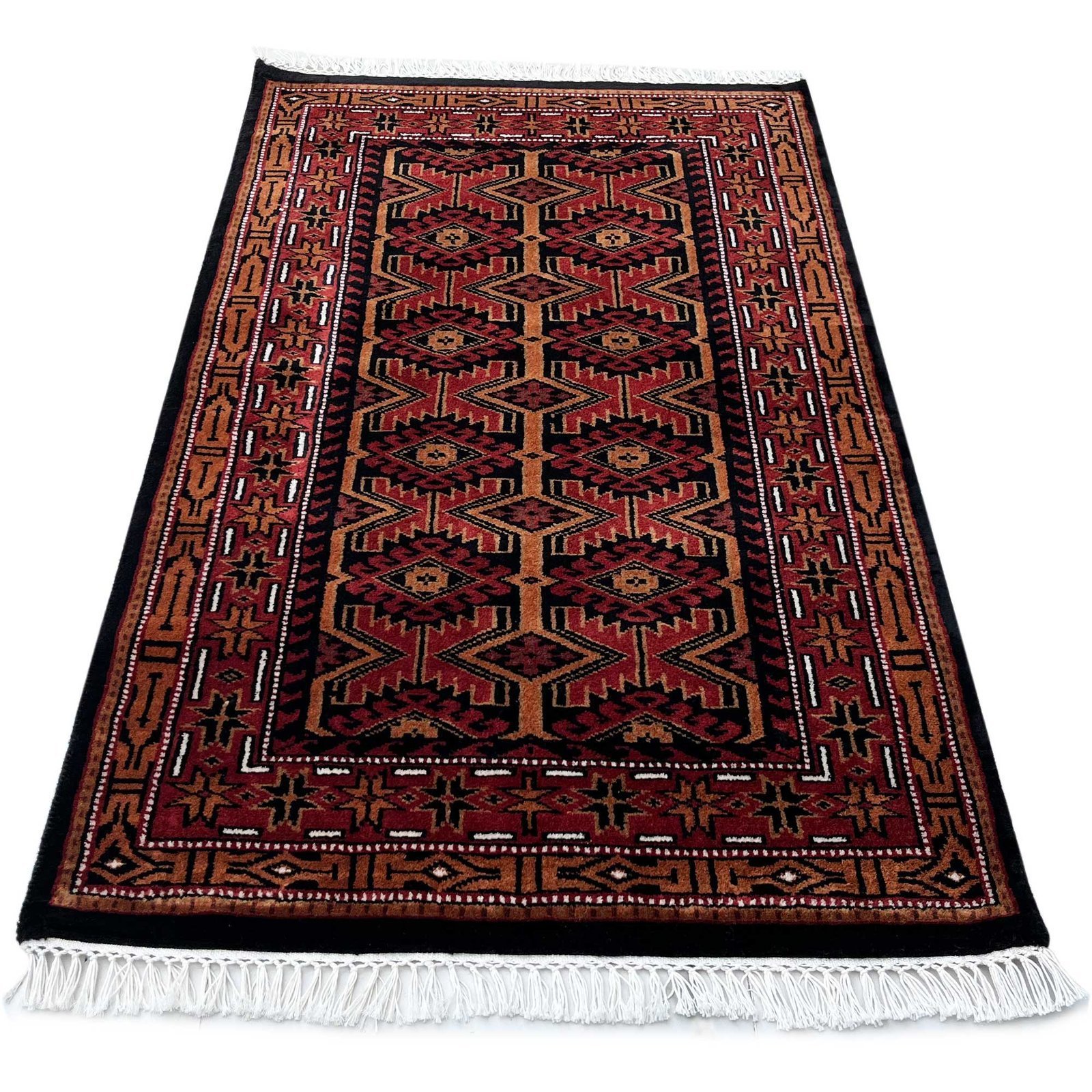 2.5x4 ft Hand Knotted Woolen Rug Kangura Black - Image 5
