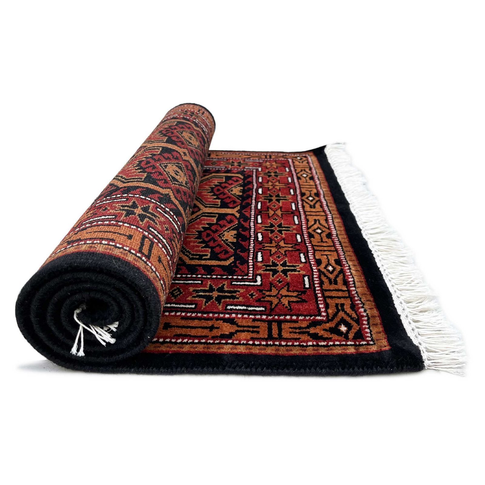 2.5x4 ft Hand Knotted Woolen Rug Kangura Black - Image 3