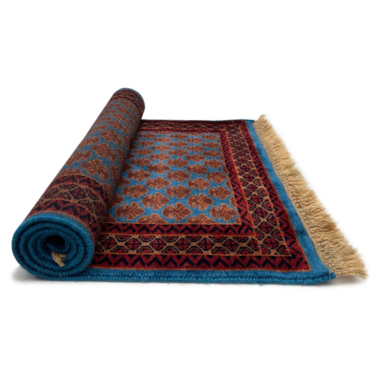 2.5x4 ft Hand Knotted Woolen Rug Blue lichi - Image 6