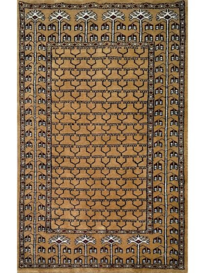 2.5x4 Feet Handmade Camel Wool Rug Tribal