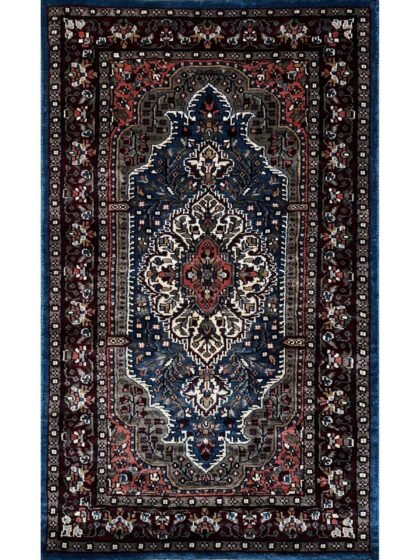 2.5x4 feet Hand Knotted Bamboo Silk Rug Indopersian Blue