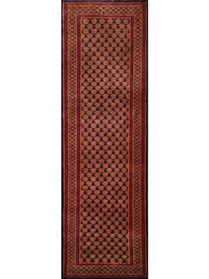 2.5x8 Feet Hand Knotted Black Wool Rug Lichi