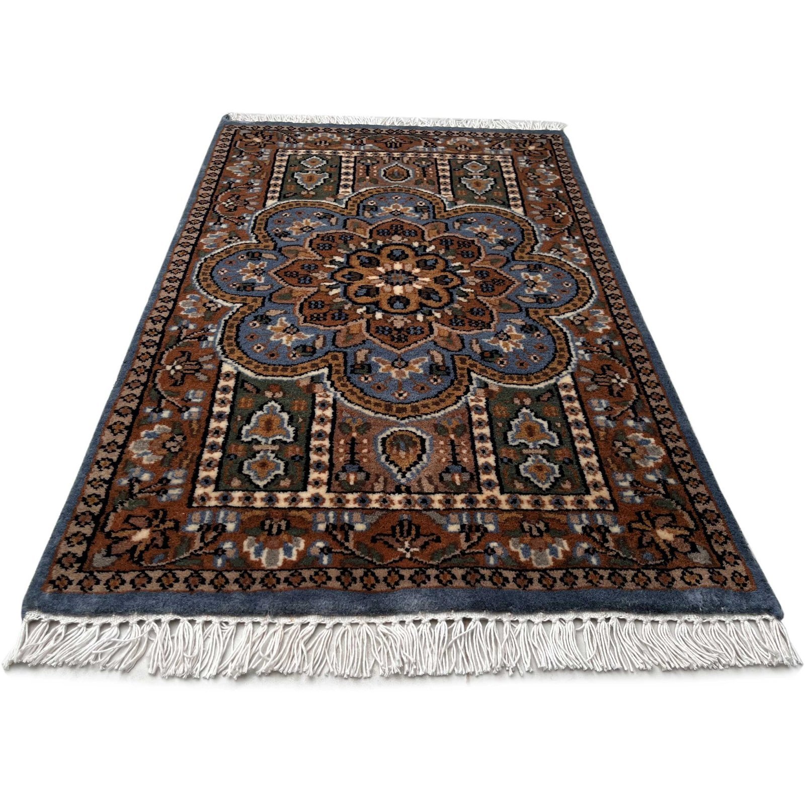 2x3 ft Hand Knotted Woolen Rug Gray Persian - Image 5