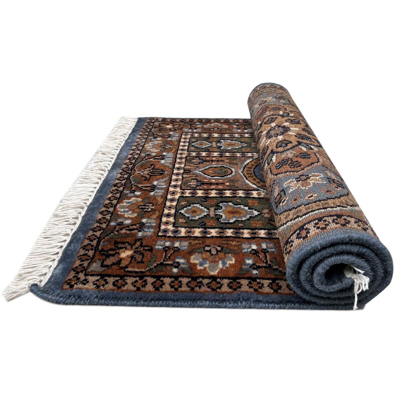 2x3 ft Hand Knotted Woolen Rug Gray Persian - Image 3