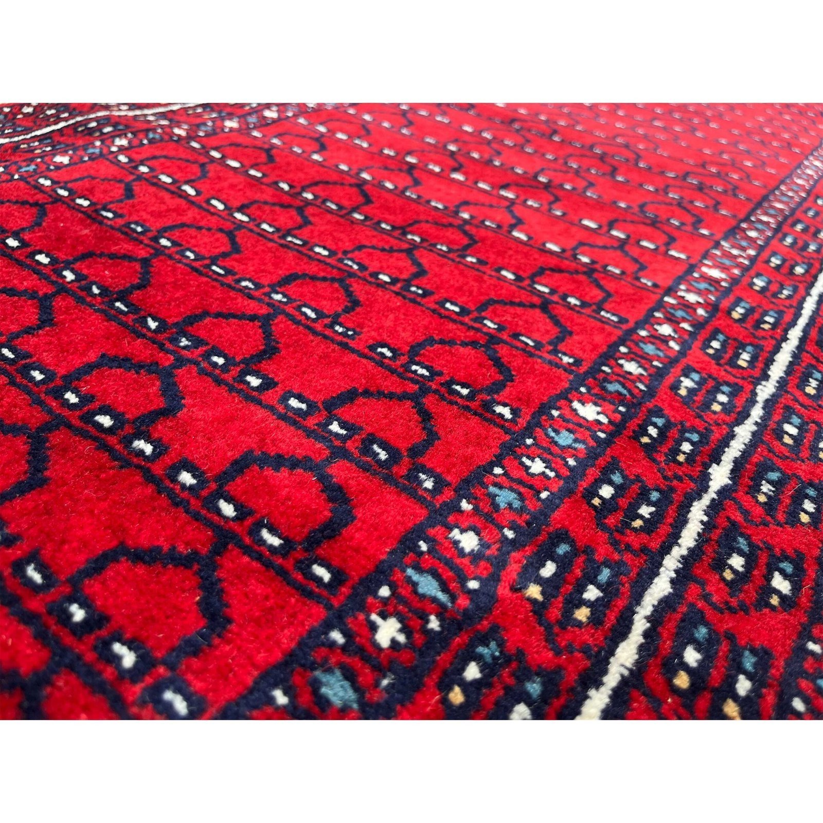 2x6 feet Hand-knotted Runner Rug Red - Image 4