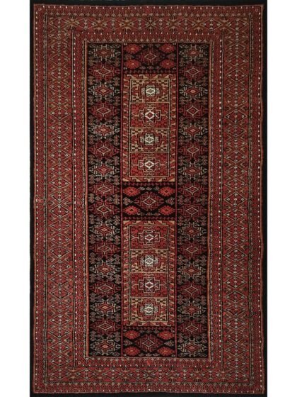 3x5 feet Hand Knotted Woolen Rug Broun Dubba