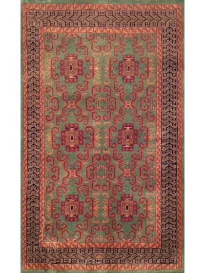 3x5 Feet Handmade Green Wool Rug Palace