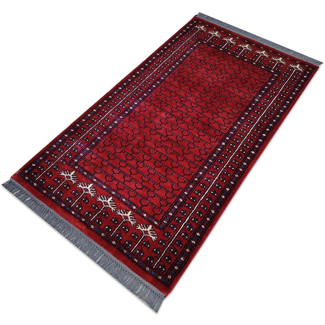 3x5 Feet Handmade Parda Wool Rug Red - Image 3