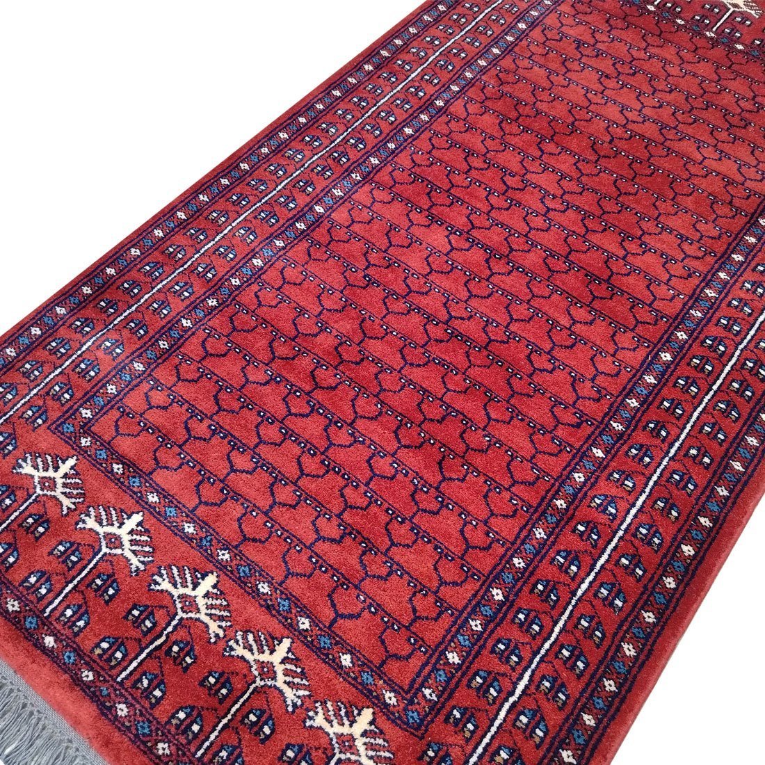 3x5 Feet Handmade Parda Wool Rug Red - Image 4