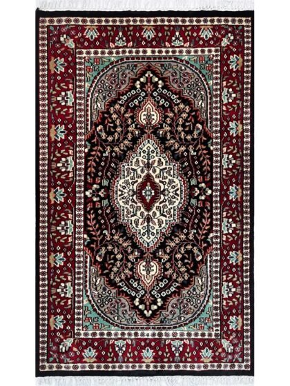 3x5 ft Hand Knotted Woolen Rug Persian Black