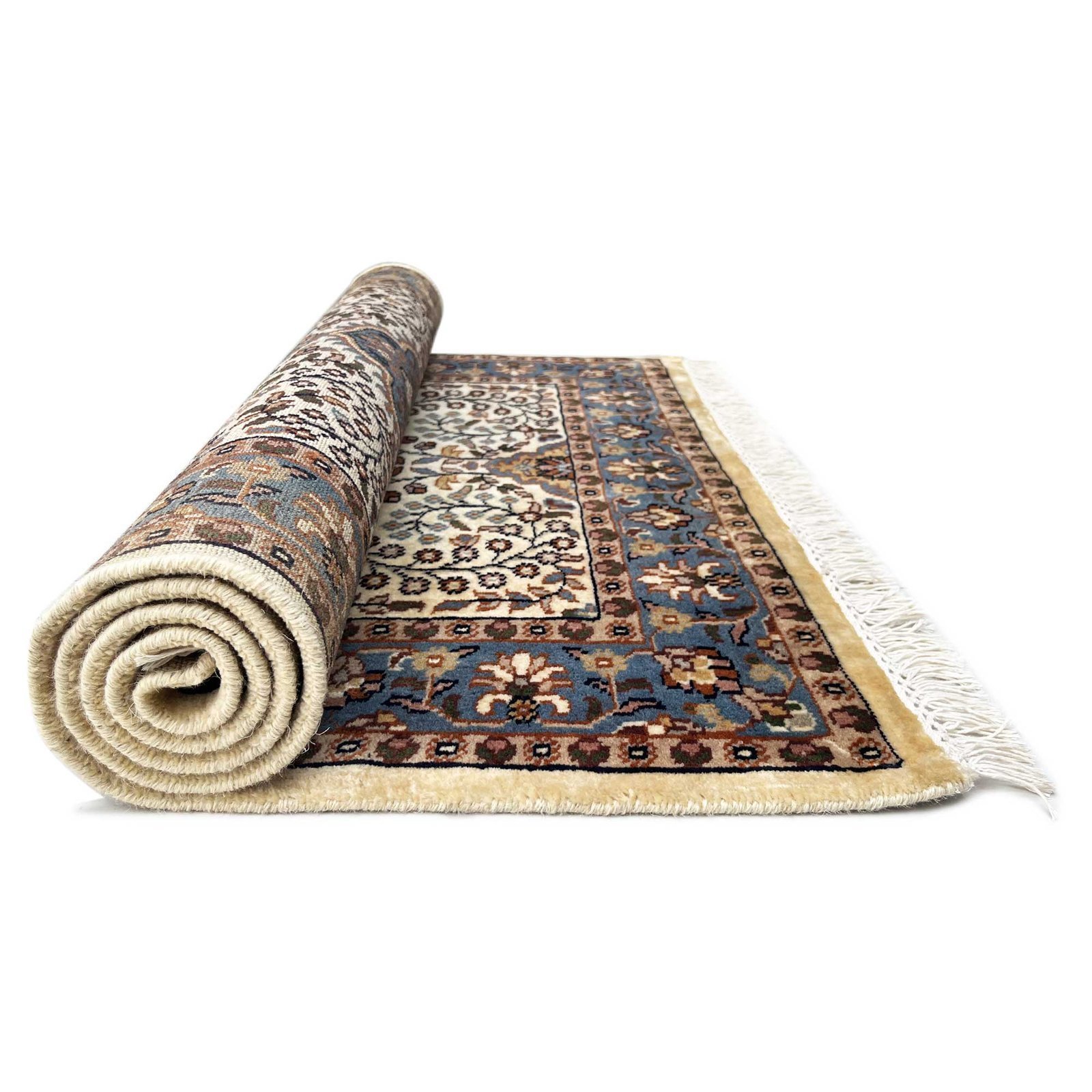 3x5 ft Hand Knotted Woolen Rug Persian Ivory - Image 3