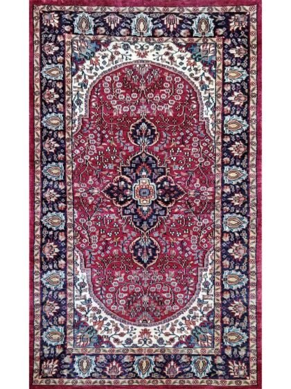 3x5 ft Maroon Hand Knotted Bamboo Silk Rug