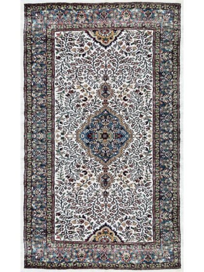 3x5 Feet Hand Knotted Bamboo Silk Rug (White)
