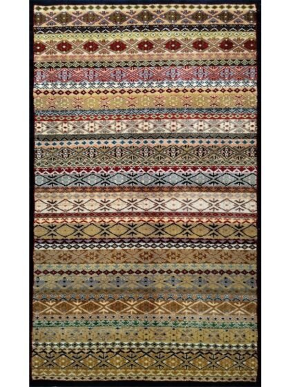 3×5 Feet Multicolor Hand Knotted Zanjeera Wool Rug