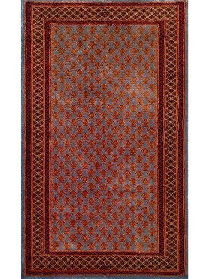3×5 Feet Hand Knotted Lichi Wool Rug Royal Grey