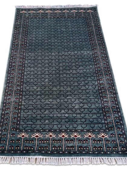 3×5 Feet Handmade Bamboo Silk Rug Parda Blue