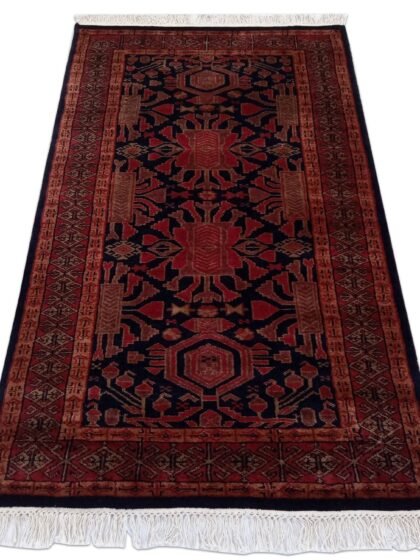 3×5 Feet Hand Knotted Kenkda Wool Rug Black