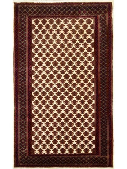 3×5 feet Hand Knotted Wool Rug Lichi White