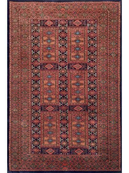 4x6 ft Black Hand Knotted Wool Rug
