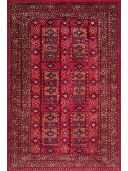 4x6 Feet Hand Knotted Red Wool Rug