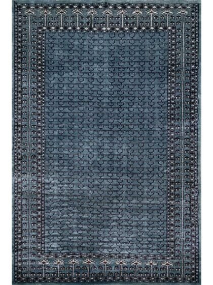 4x6 ft Hand Knotted Royal Grey Bamboo Silk Rug