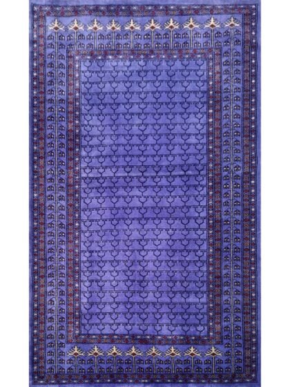 4x6 feet Handmade Purple Wool Rug Parda
