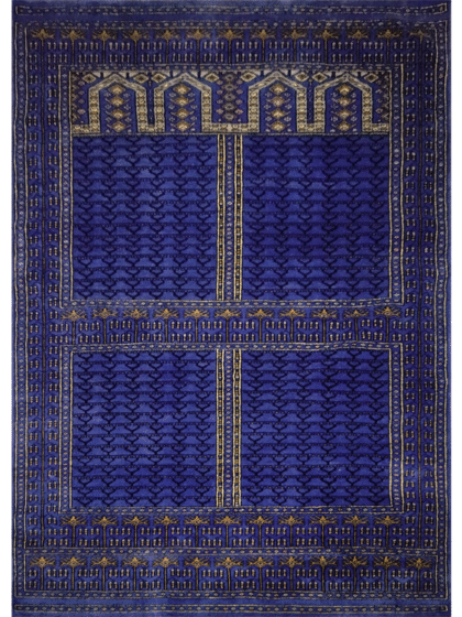5×7 feet Purple Hand Knotted Parda Rug Wool