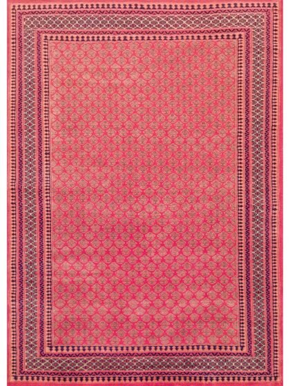5x7 Feet Hand Knotted Red Wool Rug