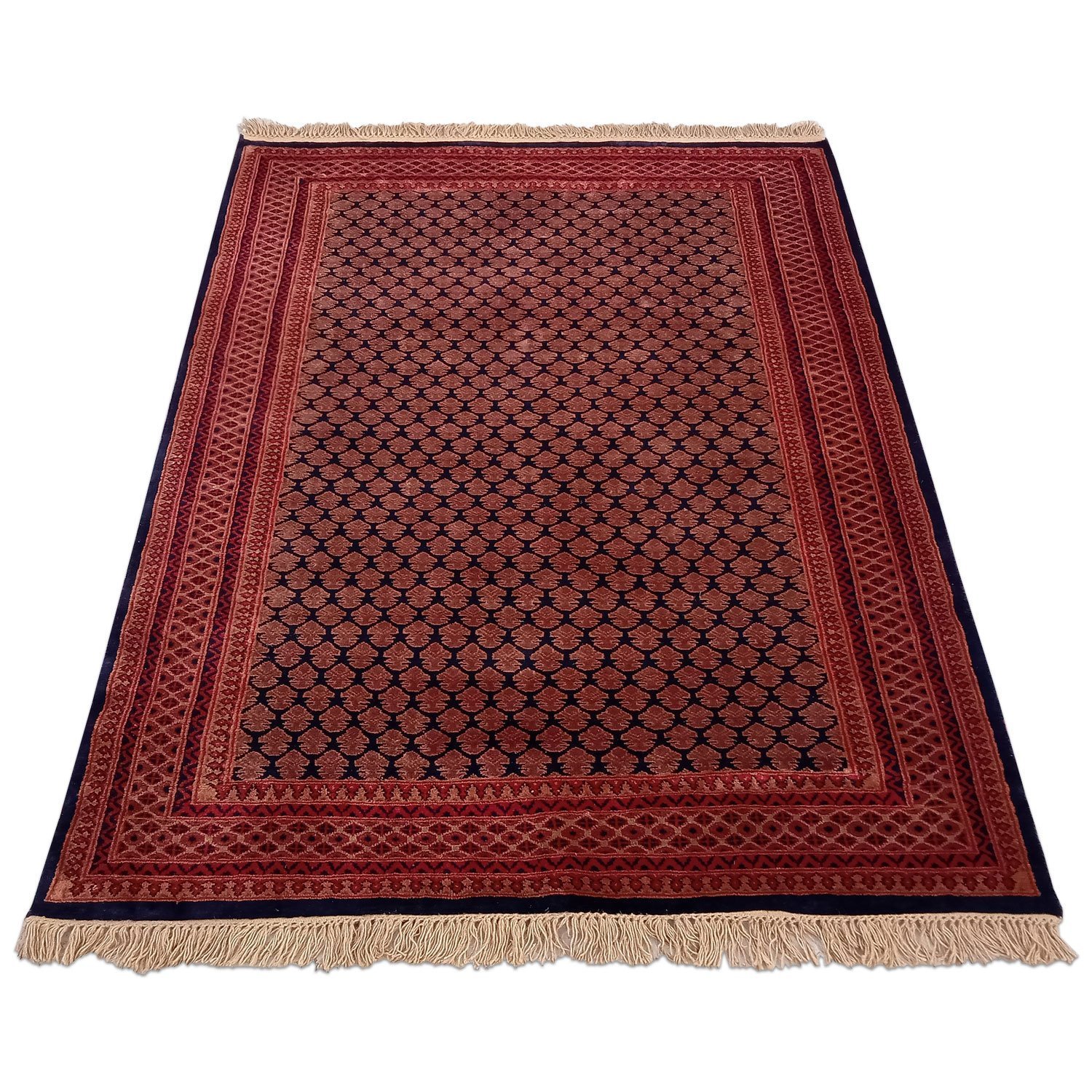 5×7 Feet Wool Black Hand Knotted Lichi Rug - Image 2