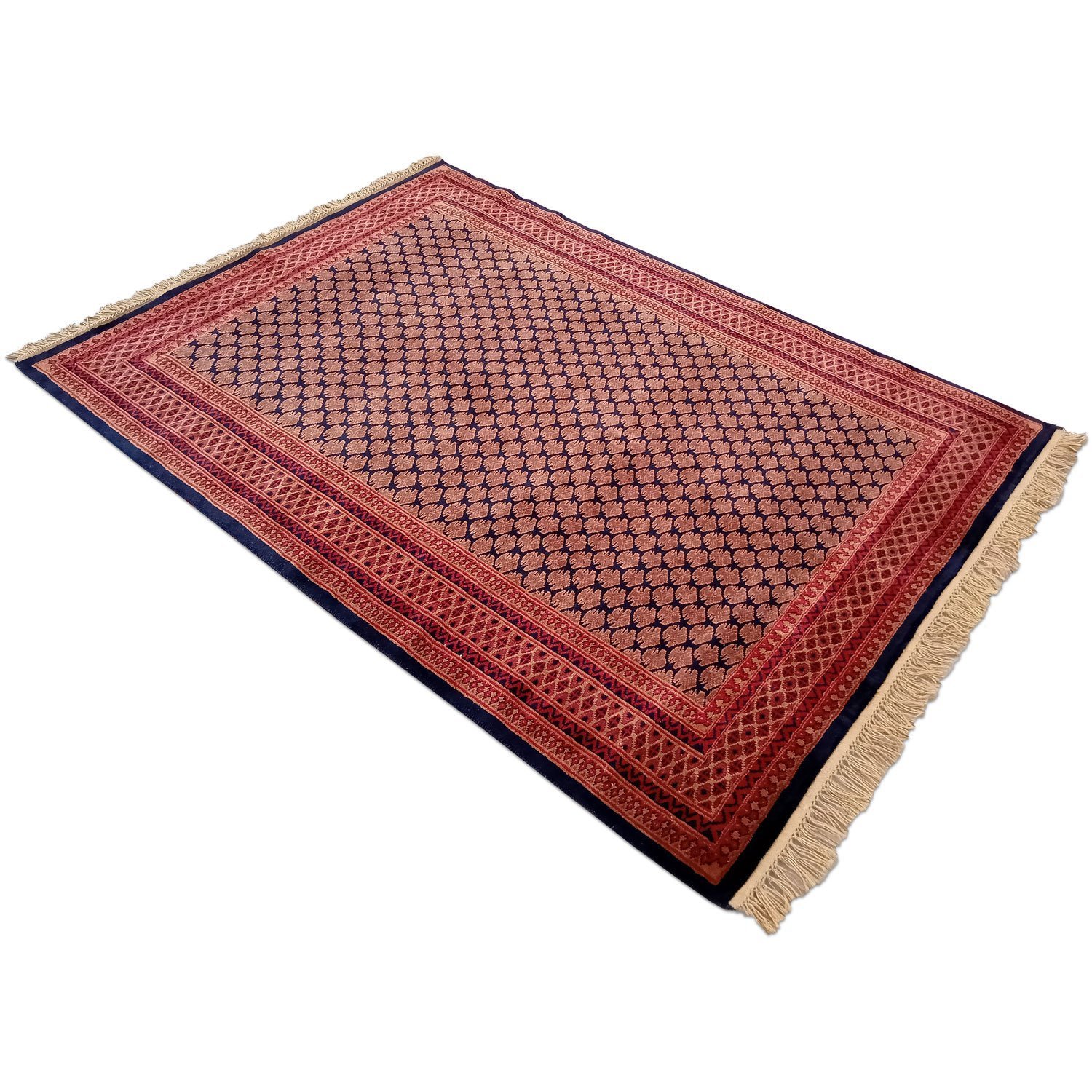 5×7 Feet Wool Black Hand Knotted Lichi Rug - Image 5