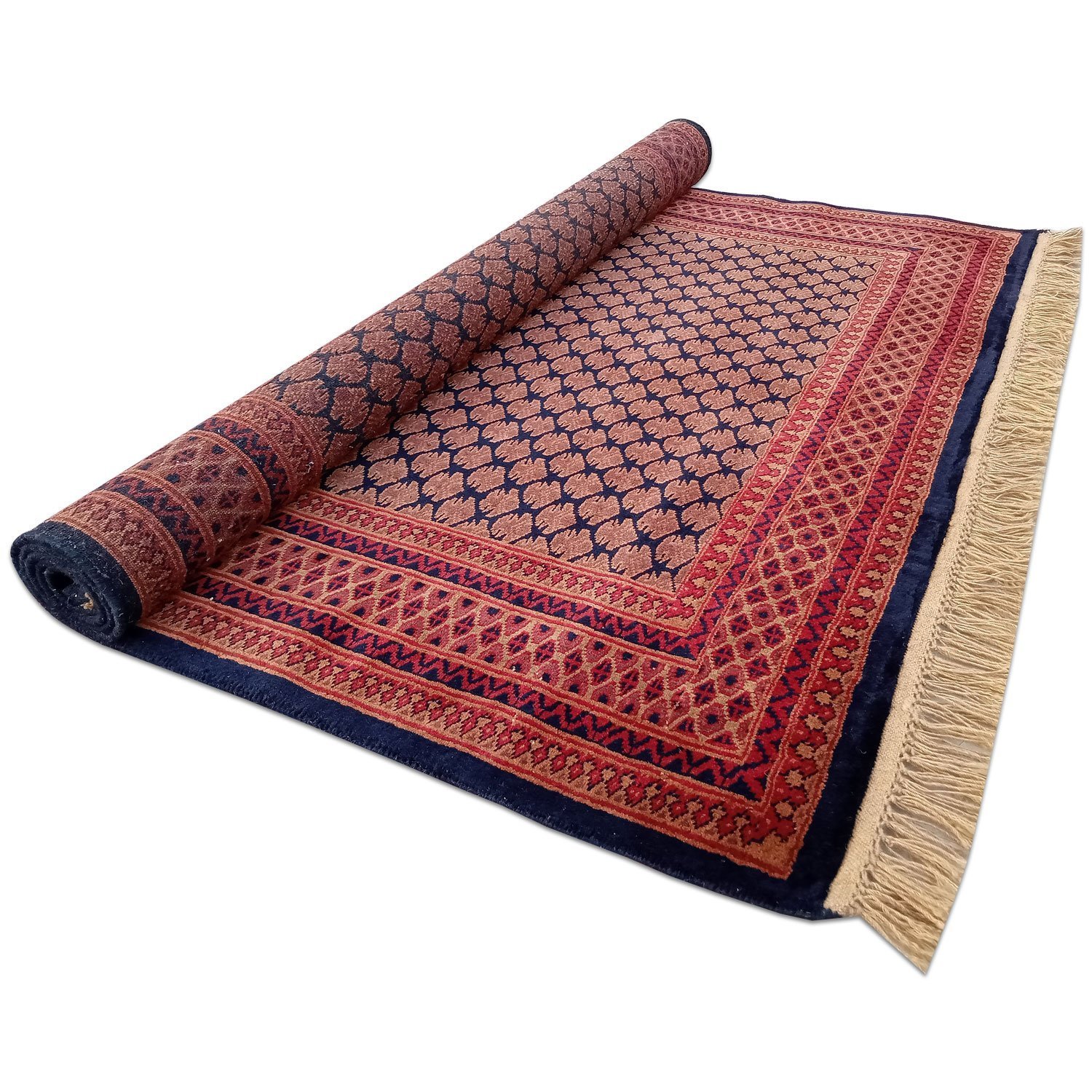 5×7 Feet Wool Black Hand Knotted Lichi Rug - Image 4