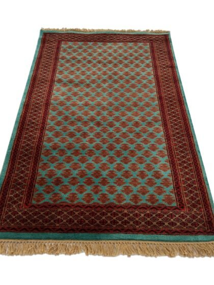 3×5 Feet Hand Knotted Lichi Wool Rug Turquoise