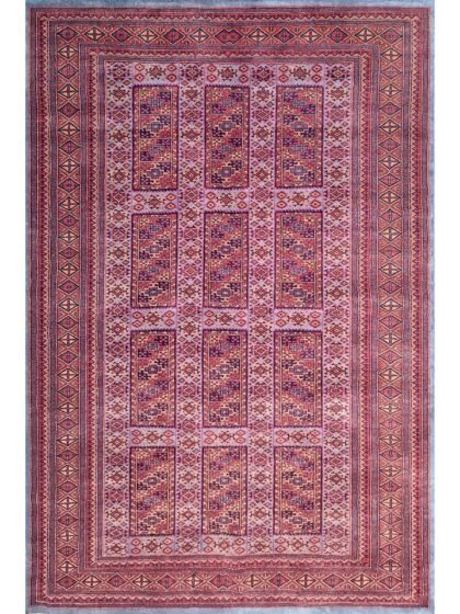 6x9 Feet Hand Knotted Blue Wool Rug